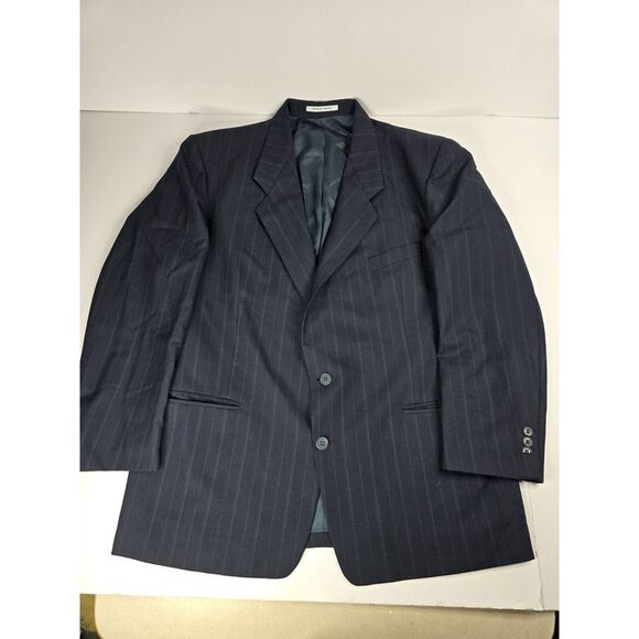 Y2K Yves Saint‎ Laurent YSL Wool Blazer Stripe Sport Coat Suit Jacket 44 France